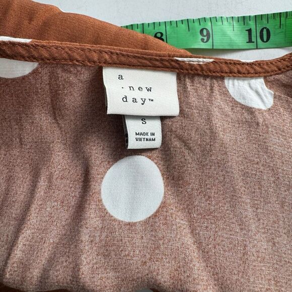A NEW DAY polka dot maxi dress brown sz s womens - Picture 6 of 9
